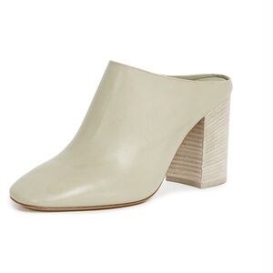 Vince Faris Heeled Mules- NIB- Silversage- Size 9